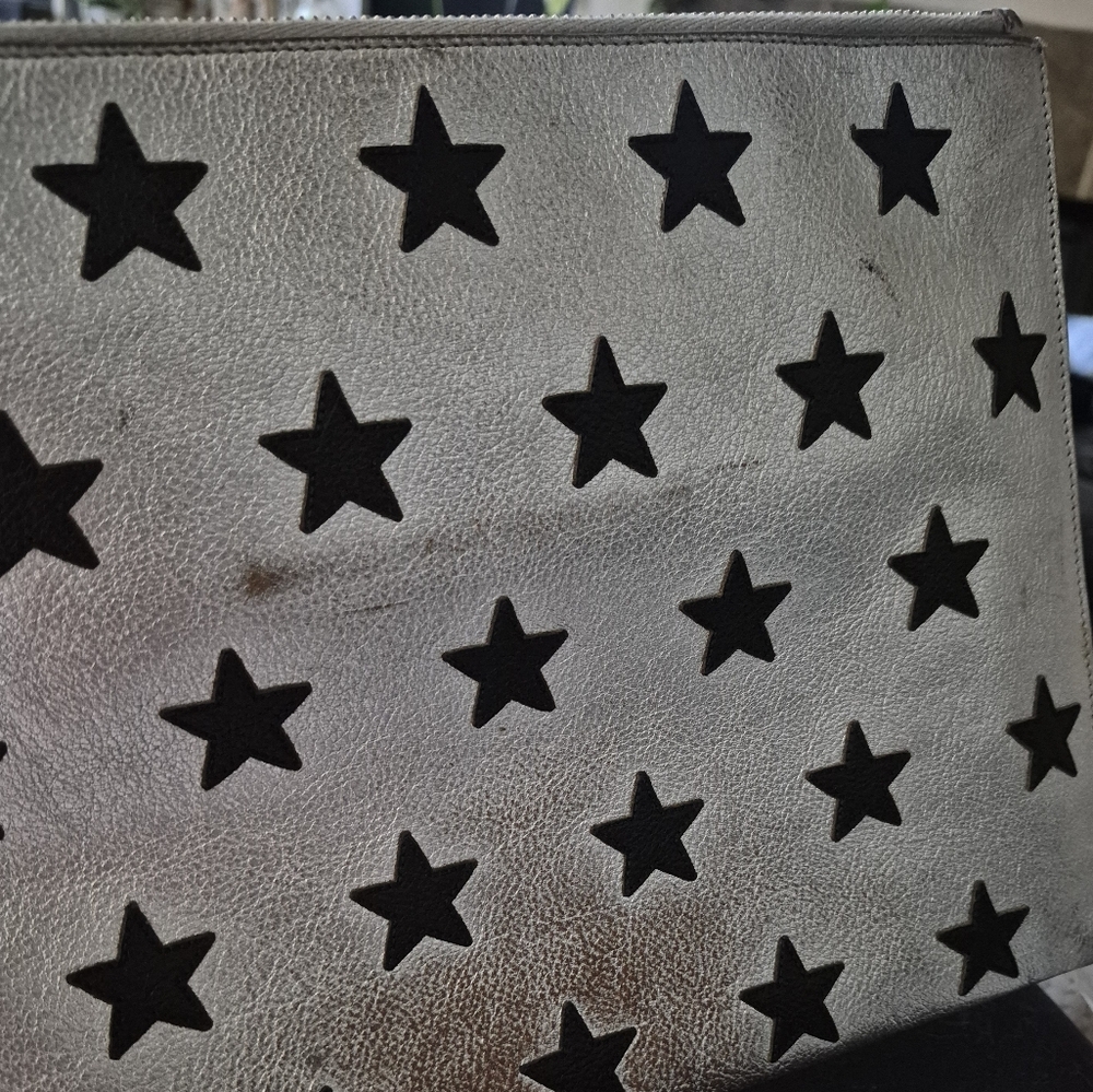Saint Laurent | 2016 Leather Star Rider iPad Pouch clutch bag - Picture 5 of 15